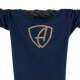 Damen Glitzer-Longsleeve Langarmshirt Biobaumwolle CBe | Navy Goldstar
