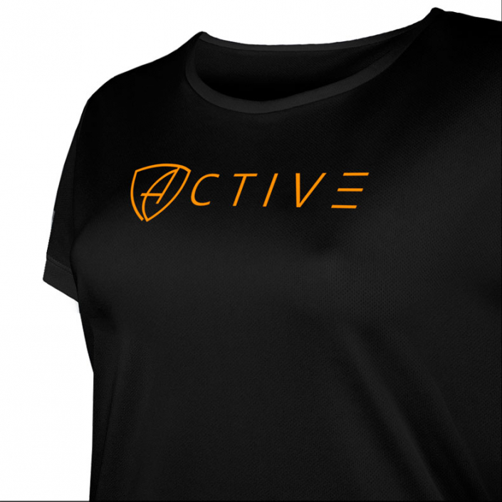 Damen T-Shirt Sportfunktion Active Eco Sports ABt | Black Mandarin