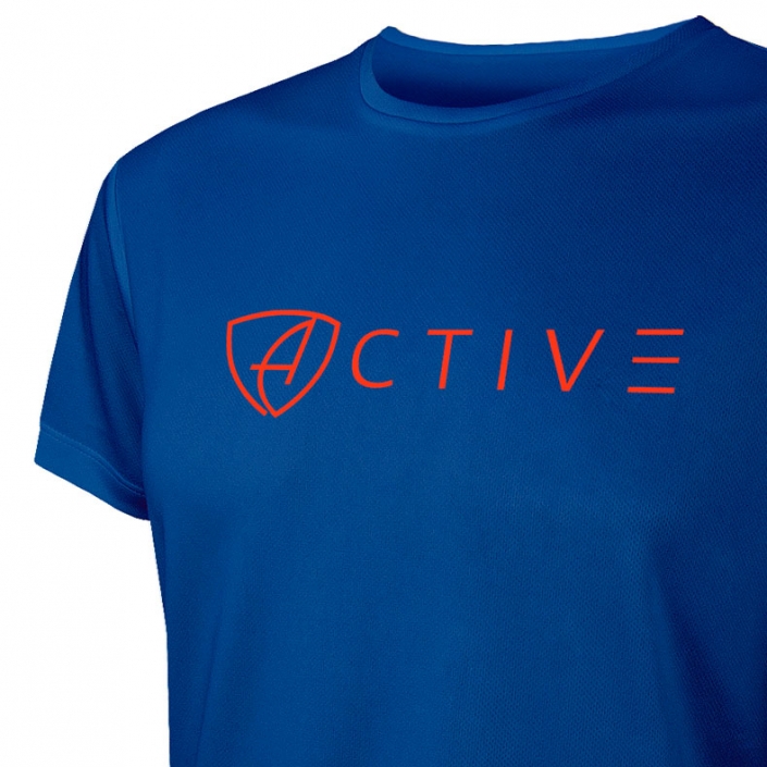 Herren T-Shirt Sportfunktion Active Eco Sports ABt | Blue Neonorange