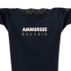 Damen Glitzer-Tshirt tailliert Kurzarmshirt Biobaumwolle CTe | Black Goldstar