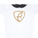Damen Glitzer-Tshirt tailliert Kurzarmshirt Biobaumwolle CBe | White Goldstar