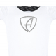 Damen Glitzer-Tshirt tailliert Kurzarmshirt Biobaumwolle CBe | White Silverstar