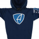 Kinder Glitzer-Hoodie Kapuzenpullover Biobaumwolle CBo | Navy Navystar