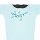Damen Glitzer-Tshirt tailliert Kurzarmshirt Biobaumwolle Gecko | Mint Aquastar