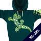 Gecko Glitzer-Kapuzenpullover
