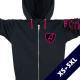 Ammersee Hoodie Kapuzenjacke Biobaumwolle CSo | Black Berry