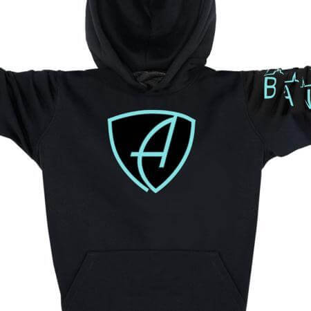 Kinder Ammersee Hoodie Kapuzenpullover Biobaumwolle CBo | Black Mint