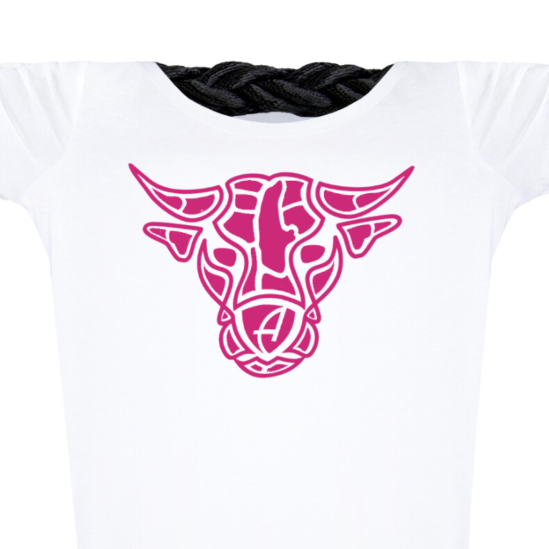 Damen T-Shirt tailliert Kurzarmshirt Biobaumwolle Bull | White Berry