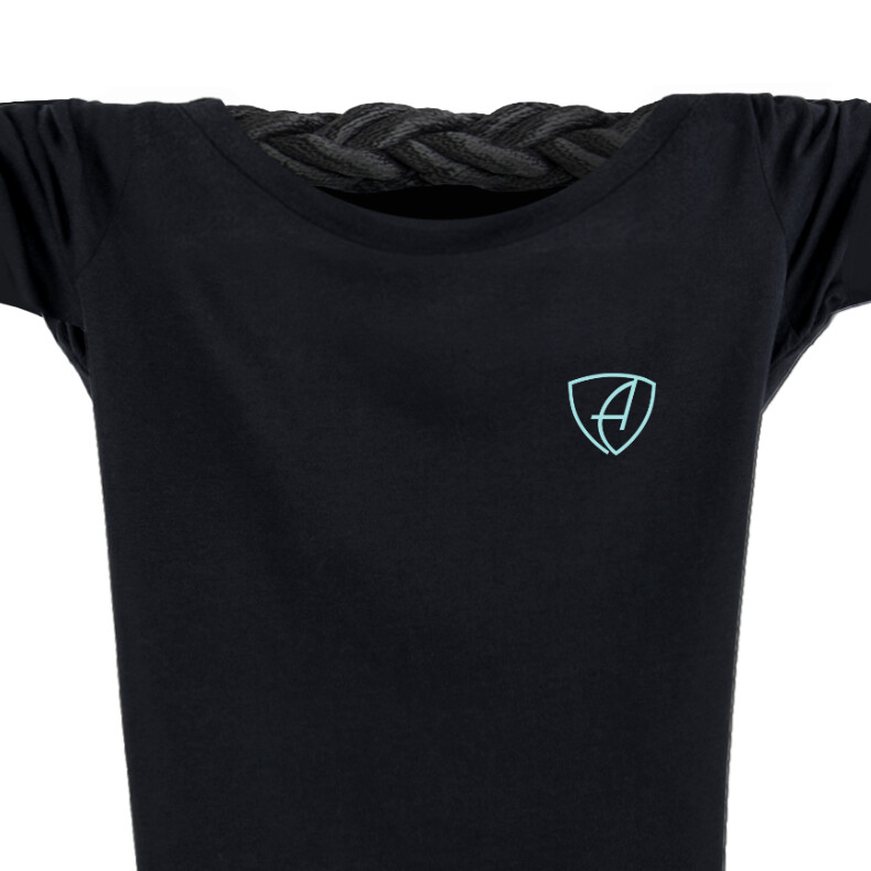 Damen T-Shirt tailliert Kurzarmshirt Biobaumwolle CGo | Black Mint