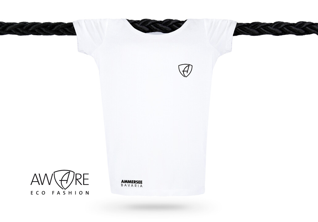 Damen T-Shirt tailliert Kurzarmshirt Biobaumwolle CGo | White Black