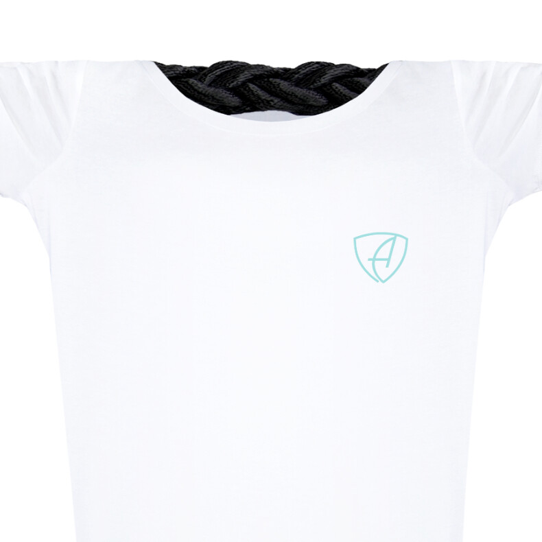 Damen T-Shirt tailliert Kurzarmshirt Biobaumwolle CGo | White Mint