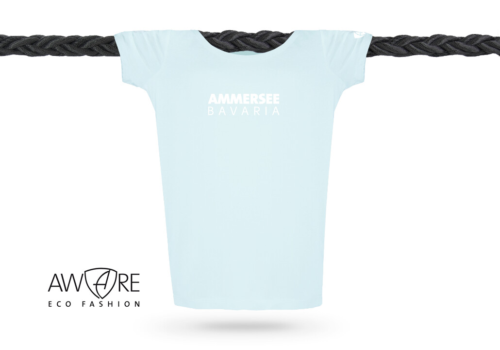 Damen T-Shirt tailliert Kurzarmshirt Biobaumwolle CT | Mint White