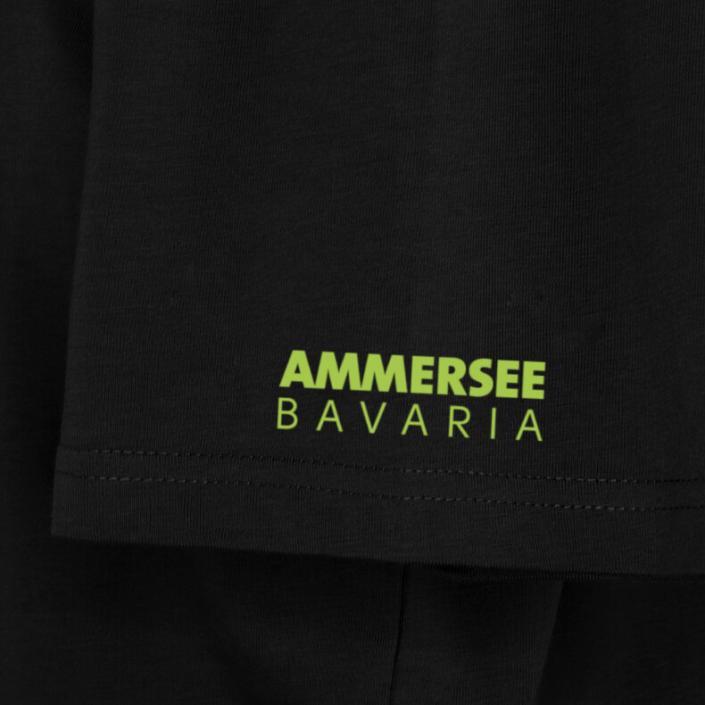 Ammersee T-Shirt Unisex Kurzarmshirt Biobaumwolle CBo | Black Apple