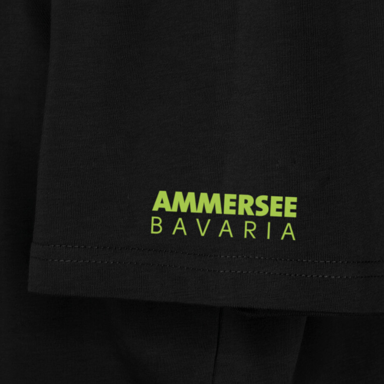 Ammersee T-Shirt Unisex Kurzarmshirt Biobaumwolle CBo | Black Apple