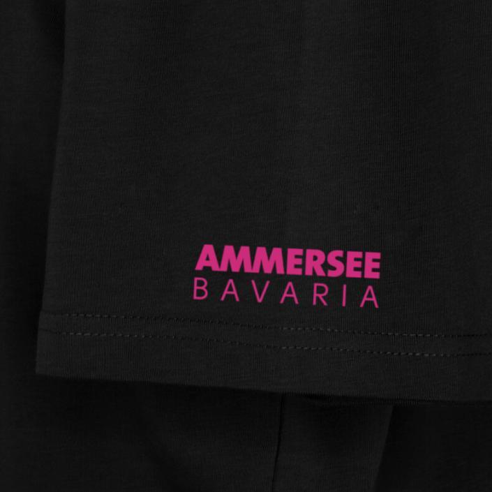 Ammersee T-Shirt Unisex Kurzarmshirt Biobaumwolle CGo | Black Berry