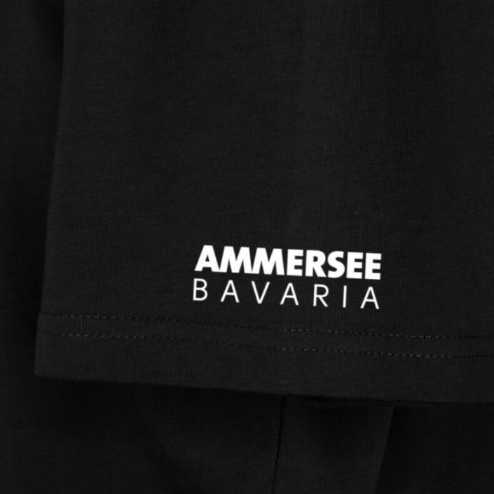 Ammersee T-Shirt Unisex Kurzarmshirt Biobaumwolle CBo | Black White