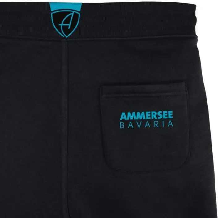 Ammersee Joggingshort Unisex Kurze Hose Biobaumwolle Bull | Black Aqua