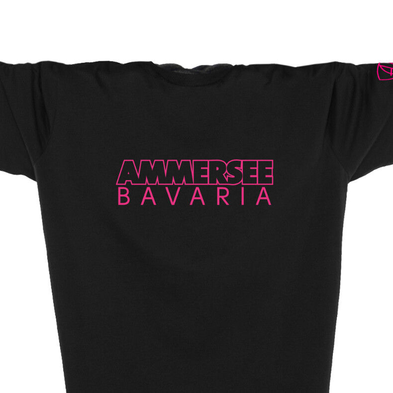 Ammersee T-Shirt Unisex Kurzarmshirt Biobaumwolle CTo | Black Berry