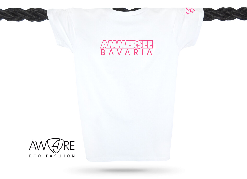 Ammersee T-Shirt Unisex Kurzarmshirt Biobaumwolle CTo | White Berry