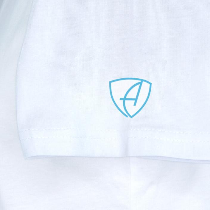 Ammersee T-Shirt Unisex Kurzarmshirt Biobaumwolle CTo | White Aqua