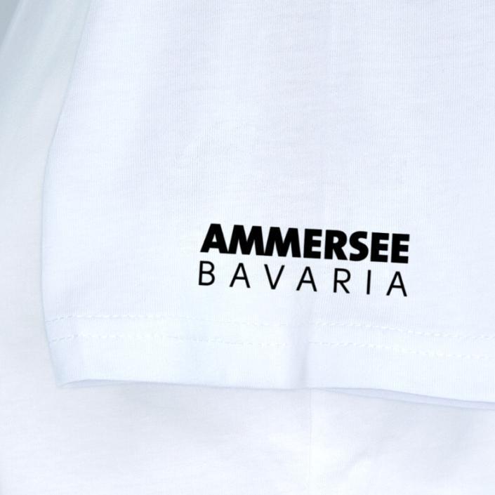 Ammersee T-Shirt Unisex Kurzarmshirt Biobaumwolle CBo | White Black