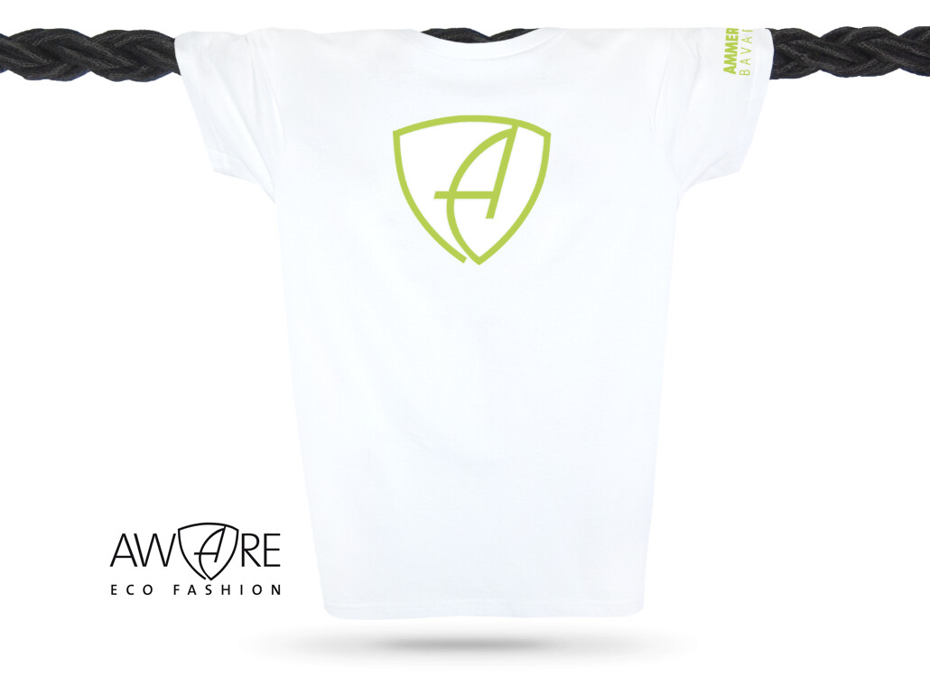 Ammersee T-Shirt Unisex Kurzarmshirt Biobaumwolle CBo | White Apple