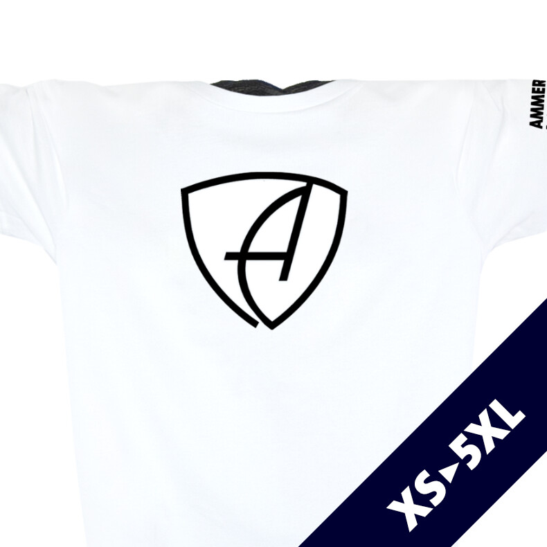 Ammersee T-Shirt Unisex Kurzarmshirt Biobaumwolle CBo | White Black