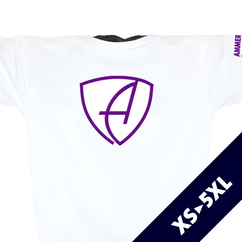 Ammersee T-Shirt Unisex Kurzarmshirt Biobaumwolle CBo | White Purple