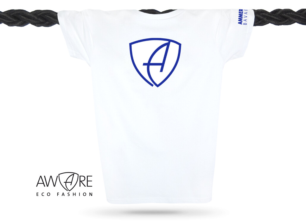 Ammersee T-Shirt Unisex Kurzarmshirt Biobaumwolle CBo | White Royal