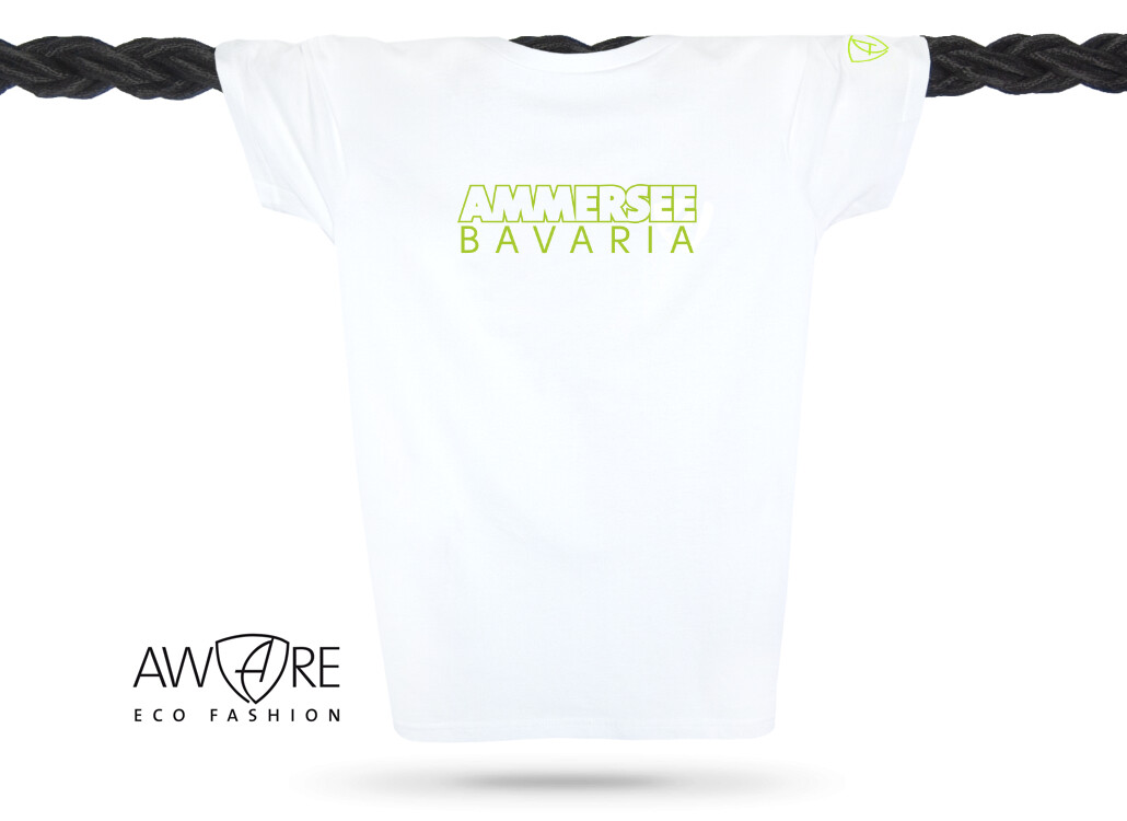 Ammersee T-Shirt Unisex Kurzarmshirt Biobaumwolle CTo | White Apple