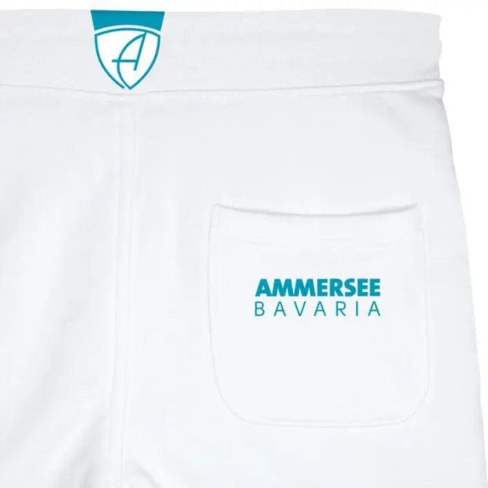 Ammersee Joggingshort Unisex Kurze Hose Biobaumwolle Bull | White Aqua