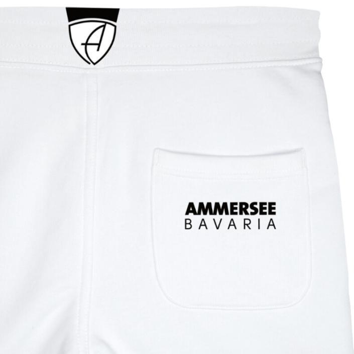 Ammersee Joggingshort Unisex Kurze Hose Biobaumwolle Bull | White Black