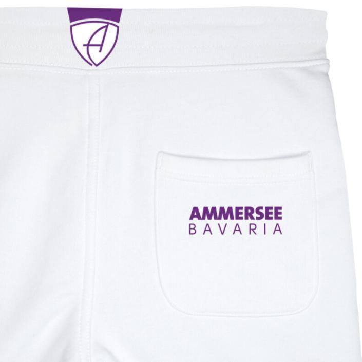 Ammersee Joggingshort Unisex Kurze Hose Biobaumwolle CGo | White Purple