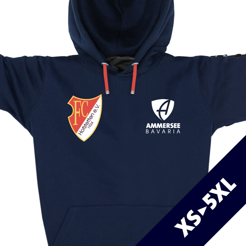 FC Hofstetten Kapuzenpullover Unisex Standard | Navy Red
