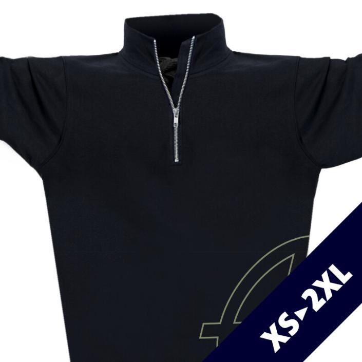 Ammersee Herren Sweatshirt Pullover mit Reissverschluss CBa | Black Khaki