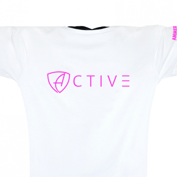 Damen T-Shirt Sportfunktion Active Eco Sports ABt | White Neonpink