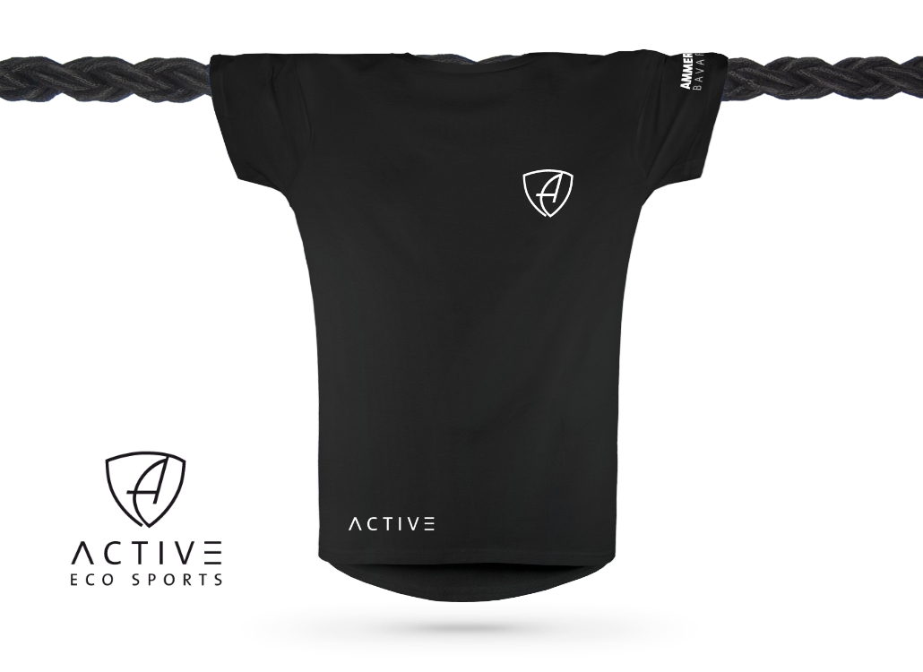 Damen T-Shirt Sportfunktion Active Eco Sports CGo | Black White