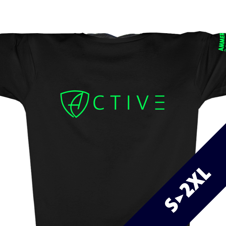 Herren T-Shirt Sportfunktion Active Eco Sports ABt | Black Neongreen