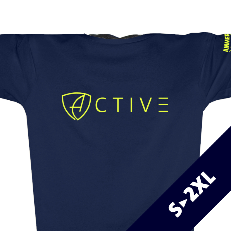Herren T-Shirt Sportfunktion Active Eco Sports ABt | Navy Neonlime