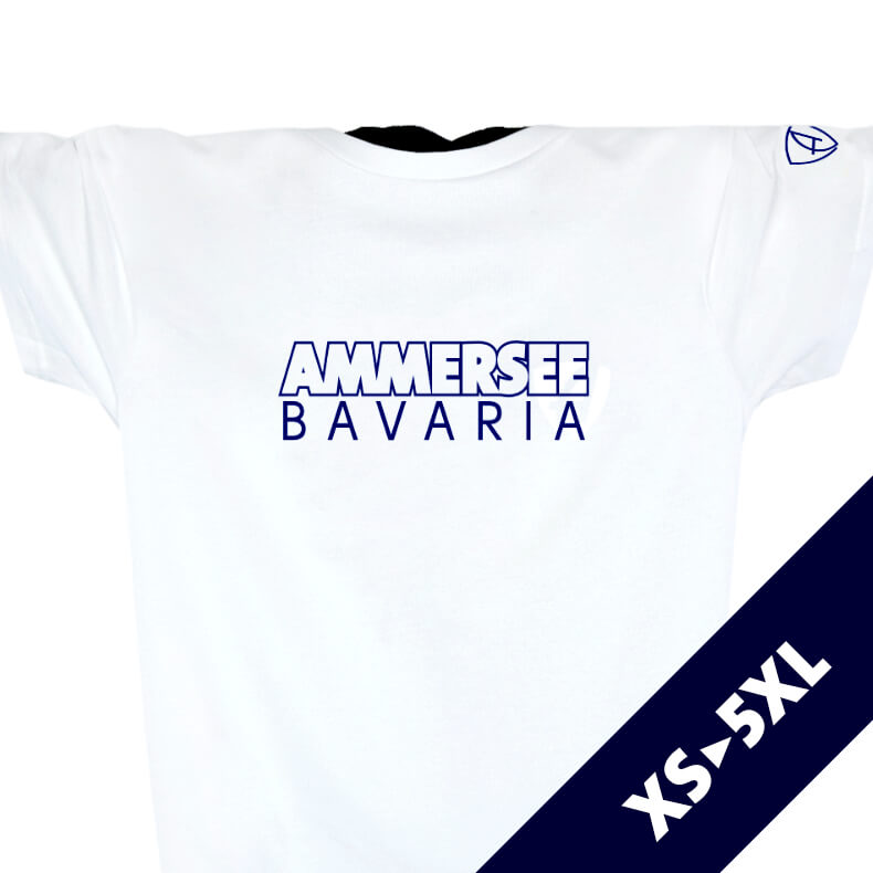 Ammersee T-Shirt Unisex 100 % Biobaumwolle CTo | White Navy