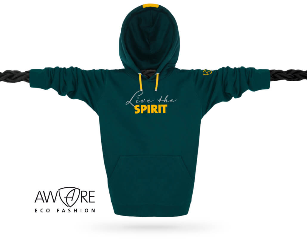 Ammersee Kapuzenpullover Forest Grün Ammersee Kapuzenpullover Hoodie 100% Biobaumwolle ST | Forest Mandarin