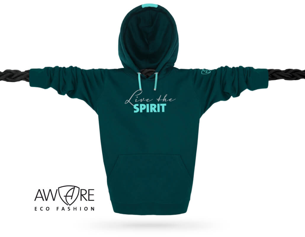 Ammersee Kapuzenpullover Forest Grün Ammersee Kapuzenpullover Hoodie 100% Biobaumwolle ST | Forest Mint