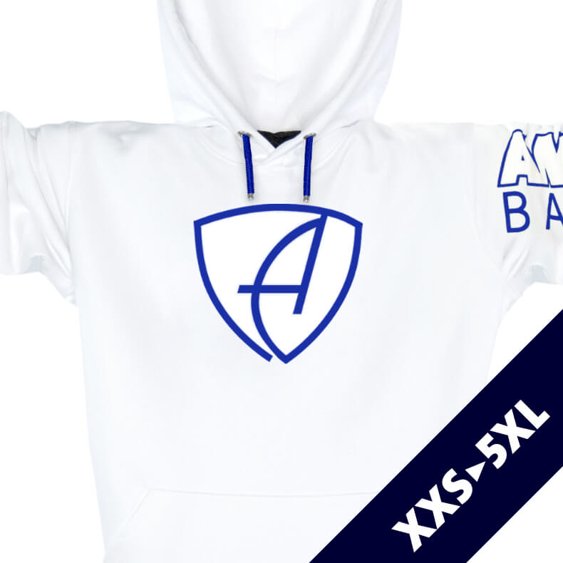 Ammersee Kapuzenpullover Hoodie 100% Biobaumwolle CBo | White Royal