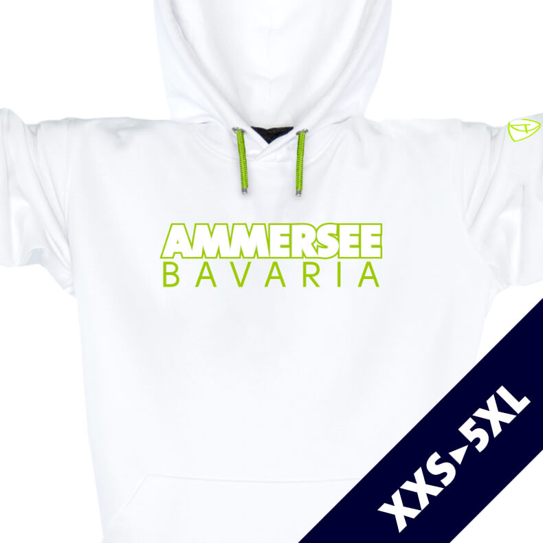 Ammersee Kapuzenpullover Hoodie 100% Biobaumwolle CTo | White Apple