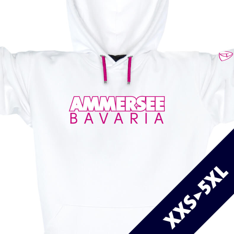 Ammersee Kapuzenpullover Hoodie 100% Biobaumwolle CTo | White Berry