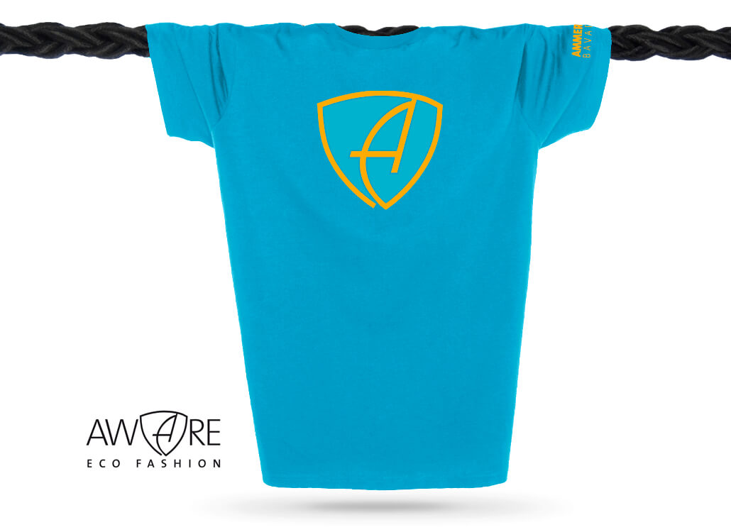 AMMERSEE T-Shirt Unisex Aqua Ammersee T-Shirt Unisex 100 % Biobaumwolle CBo | Aqua Mandarin
