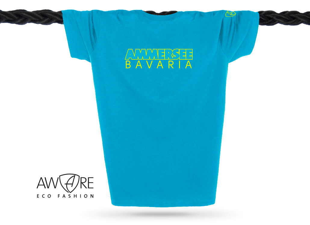 AMMERSEE T-Shirt Unisex Aqua Ammersee T-Shirt Unisex 100 % Biobaumwolle CTo | Aqua Lime