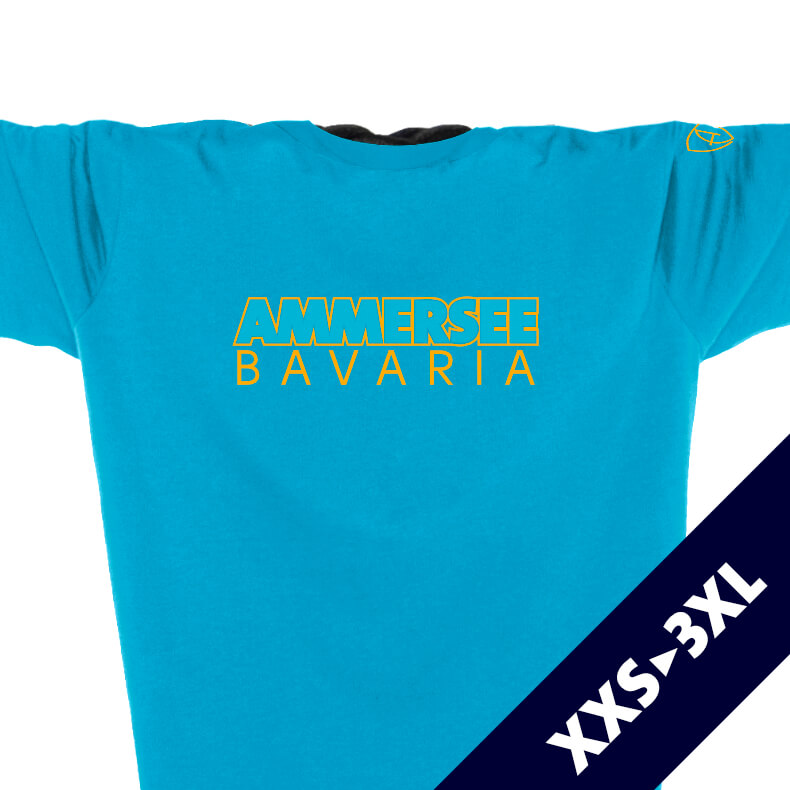 Ammersee T-Shirt Unisex 100 % Biobaumwolle CTo | Aqua Mandarin