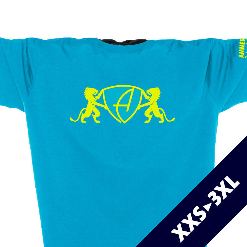 Ammersee Löwen T-Shirt Unisex 100 % Biobaumwolle Lion | Aqua Lime