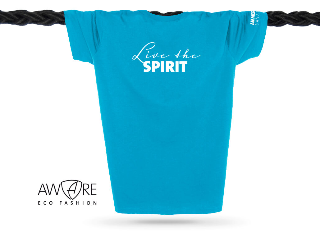 AMMERSEE T-Shirt Unisex Aqua Ammersee T-Shirt Unisex 100 % Biobaumwolle ST | Aqua White